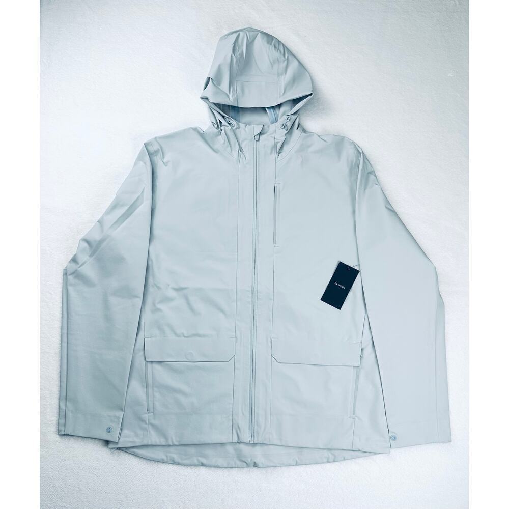 Ten Thousand Men's XXL Light Grey Water Repellant Midweight Hooded Tech Jacket